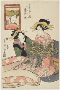 At Tomogaoka Shrine in Fukagawa, mid 19th century by Utagawa Toyokuni